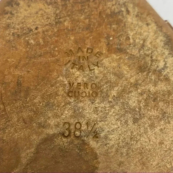 Moschino cheap and chic jeweled Leather ankle strap heels open toe 37 1/2 - Picture 9 of 9